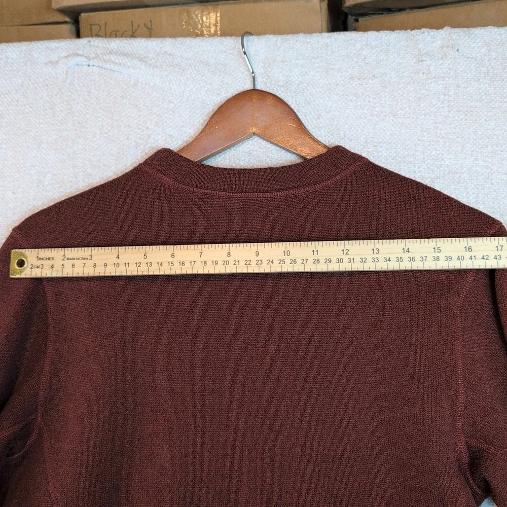 The North Face Gordon Lyons Crew Neck Fleece Sweater Sz Sm Burgundy Cozy Warm